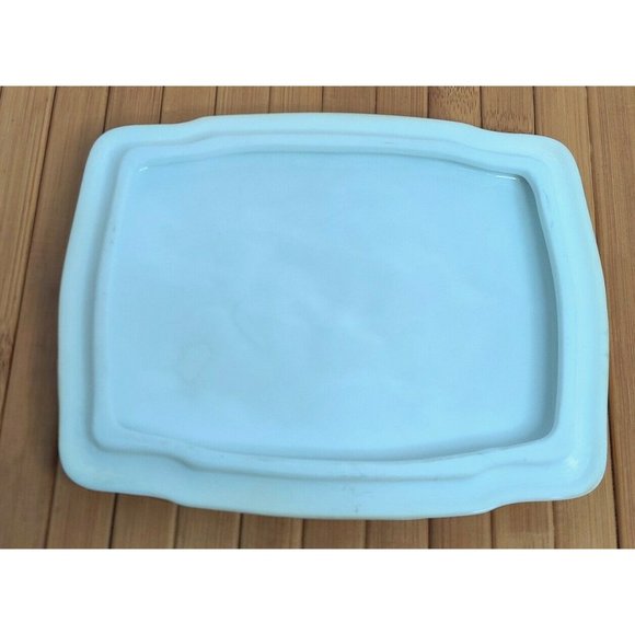 Vintage Rare Glossy Ceramic Art Trinket Box w/ Leaping Deer on Top Cover - 6x5" - Picture 6 of 12